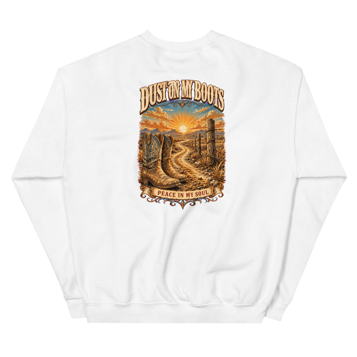 Dust on My Boots Western Crewneck Sweatshirt product view 7