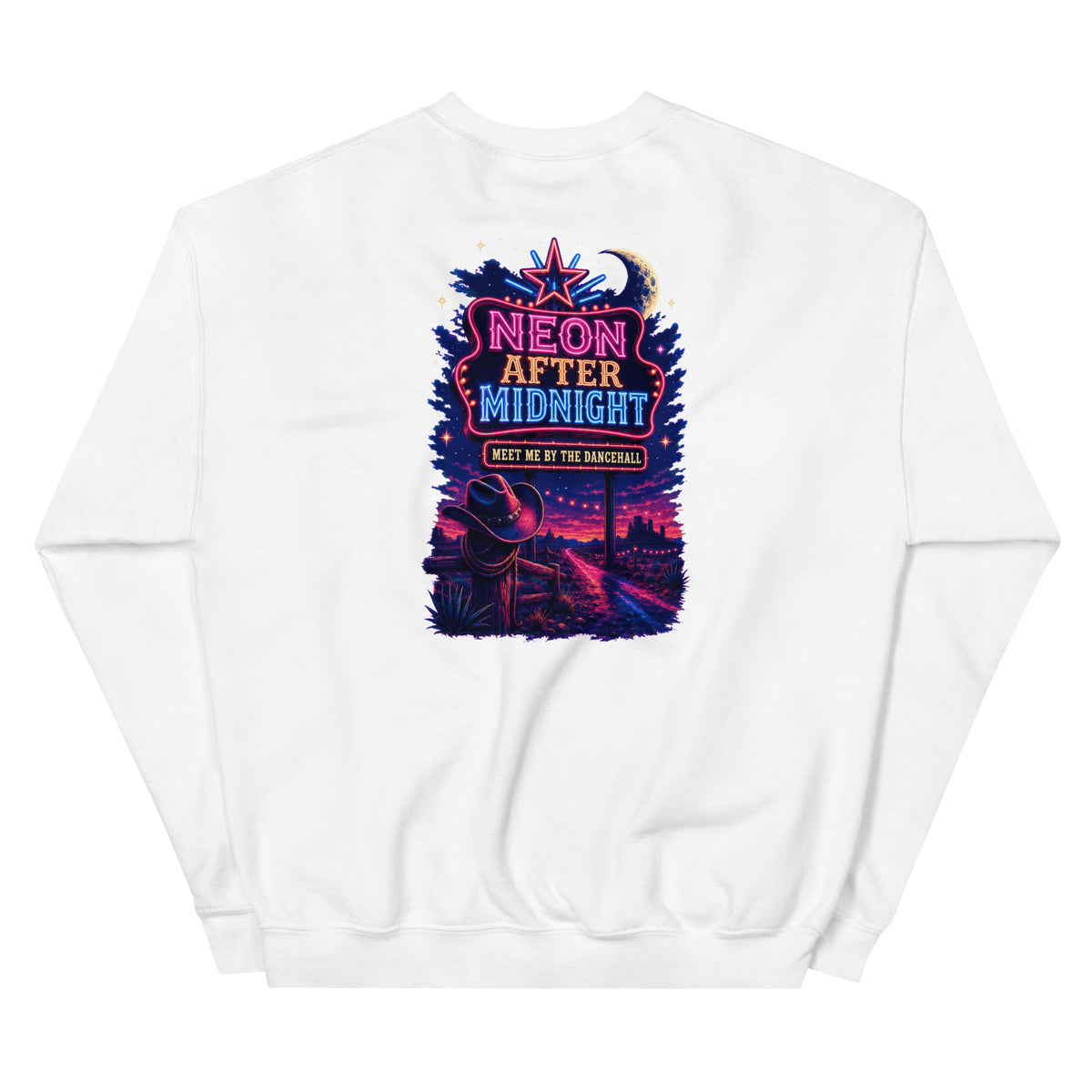 Neon After Midnight Western Crewneck Sweatshirt product view 7