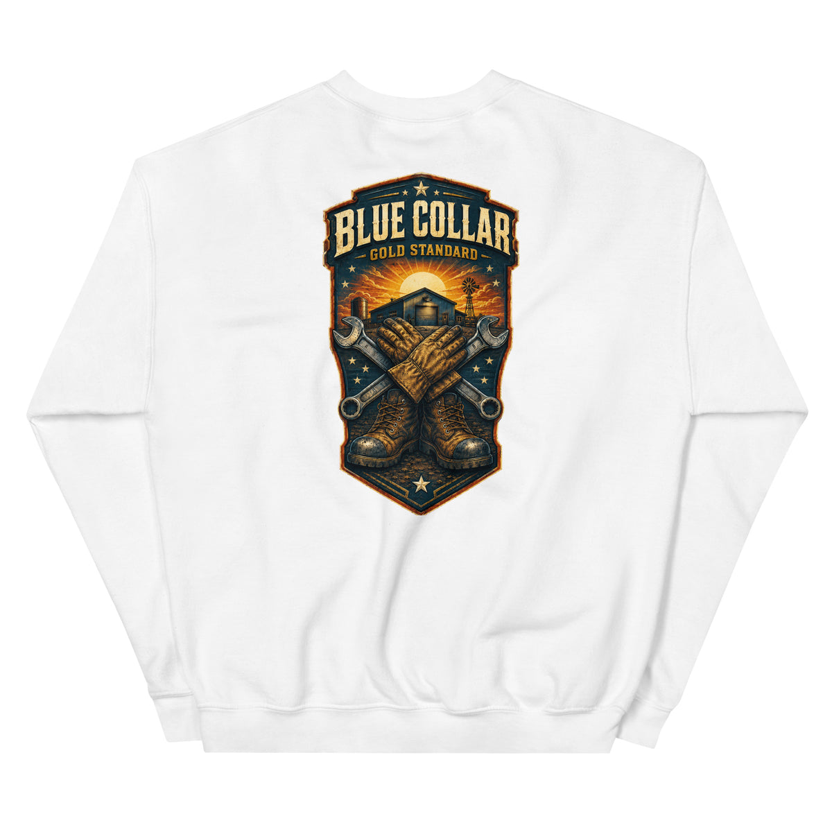 Blue Collar, Gold Standard Western Crewneck Sweatshirt product view 7