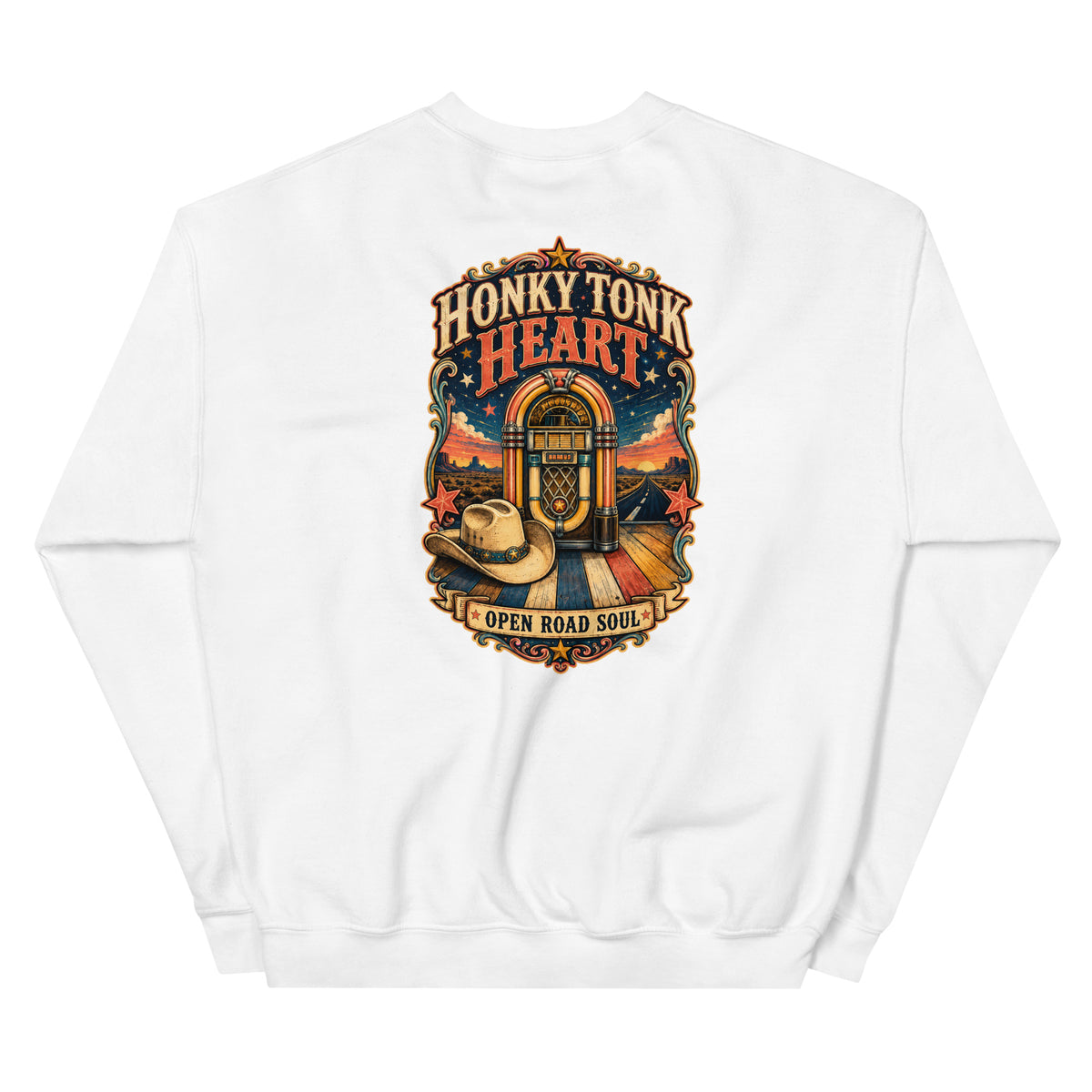 Honky Tonk Heart Western Crewneck Sweatshirt product view 7
