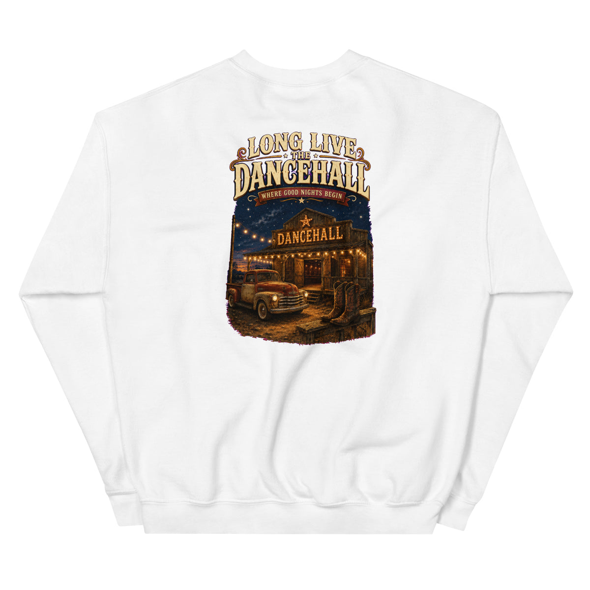 Long Live the Dancehall Western Crewneck Sweatshirt product view 7