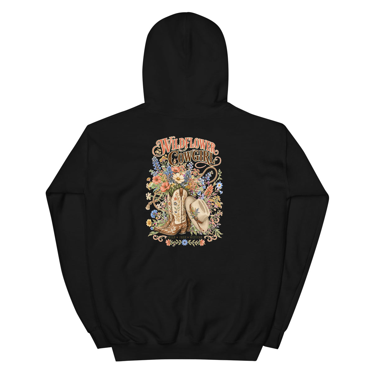 Western Wildflower Cowgirl Hoodie product view 3