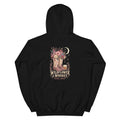 Back view of Wildflower & Whiskey Western Hoodie showing the full-size western graphic