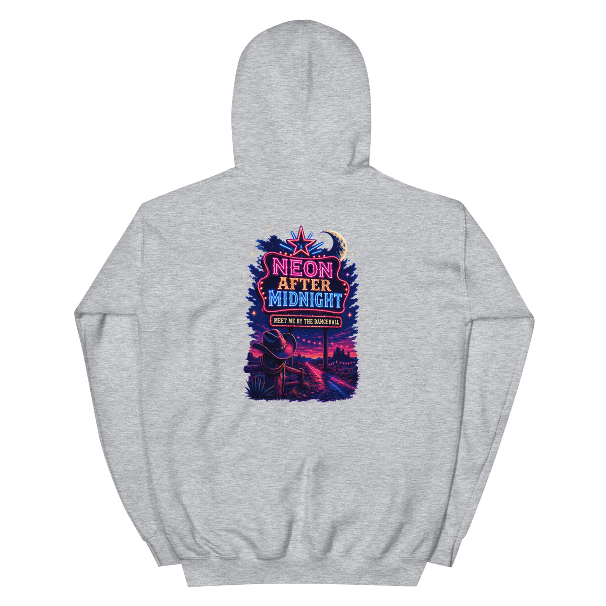 Neon After Midnight Western Hoodie product view 3