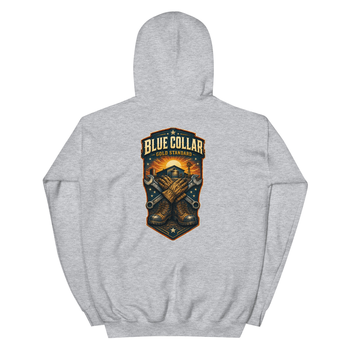 Blue Collar, Gold Standard Western Hoodie product view 3