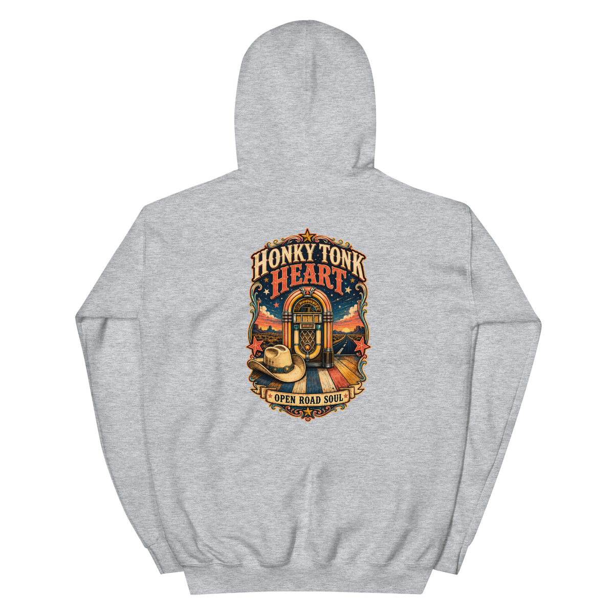 Honky Tonk Heart Western Hoodie product view 3