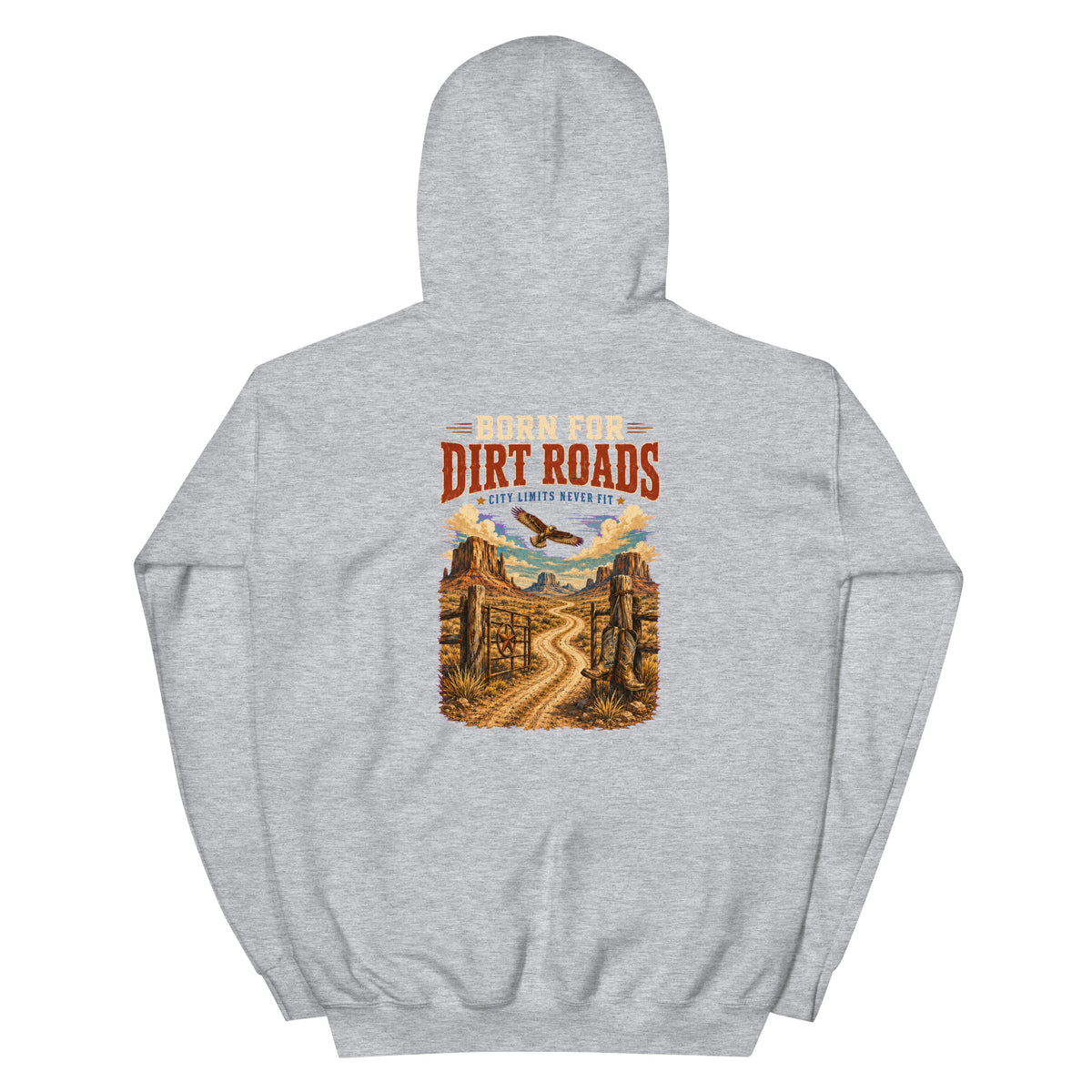 Born for Dirt Roads Western Hoodie product view 3