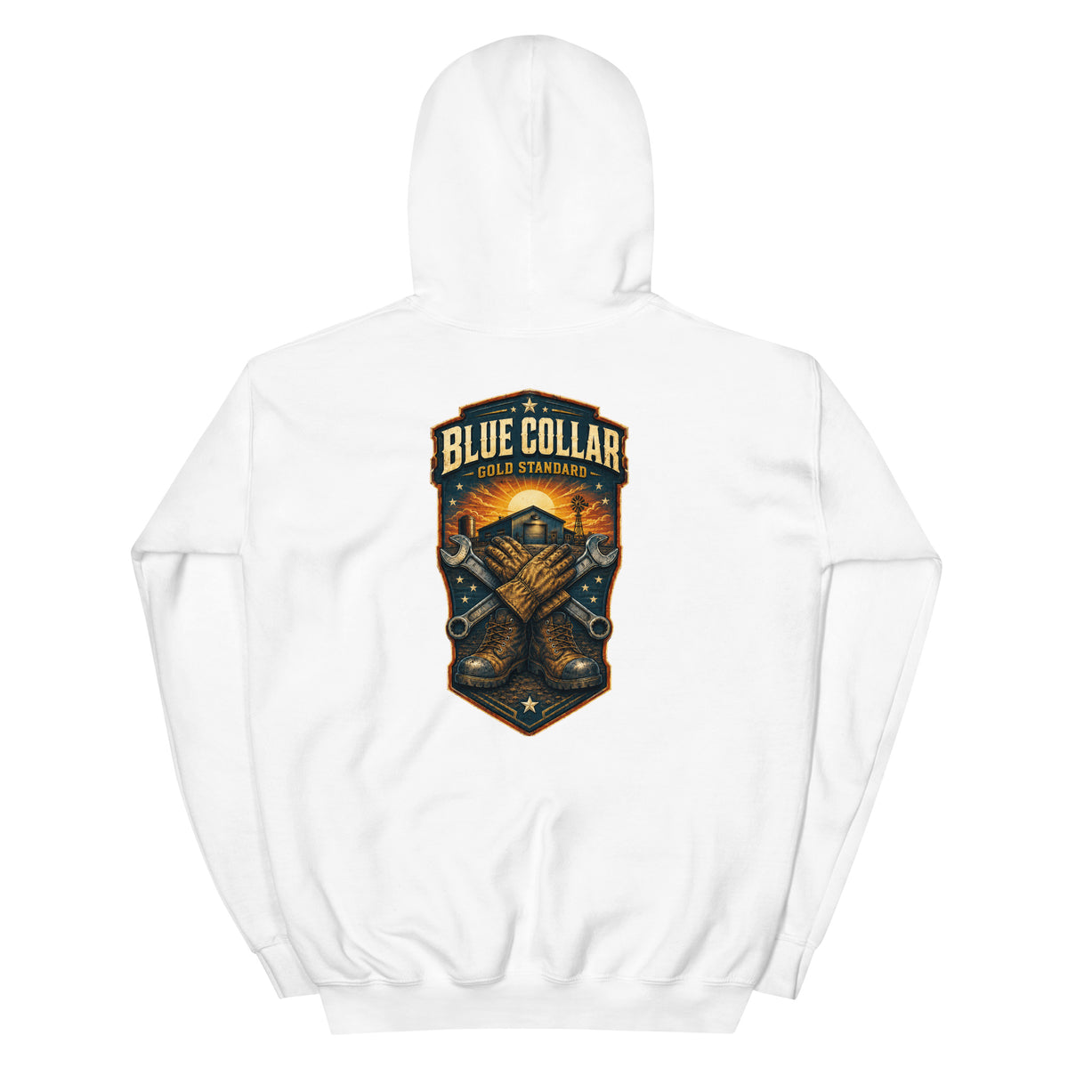 Blue Collar, Gold Standard Western Hoodie product view 7