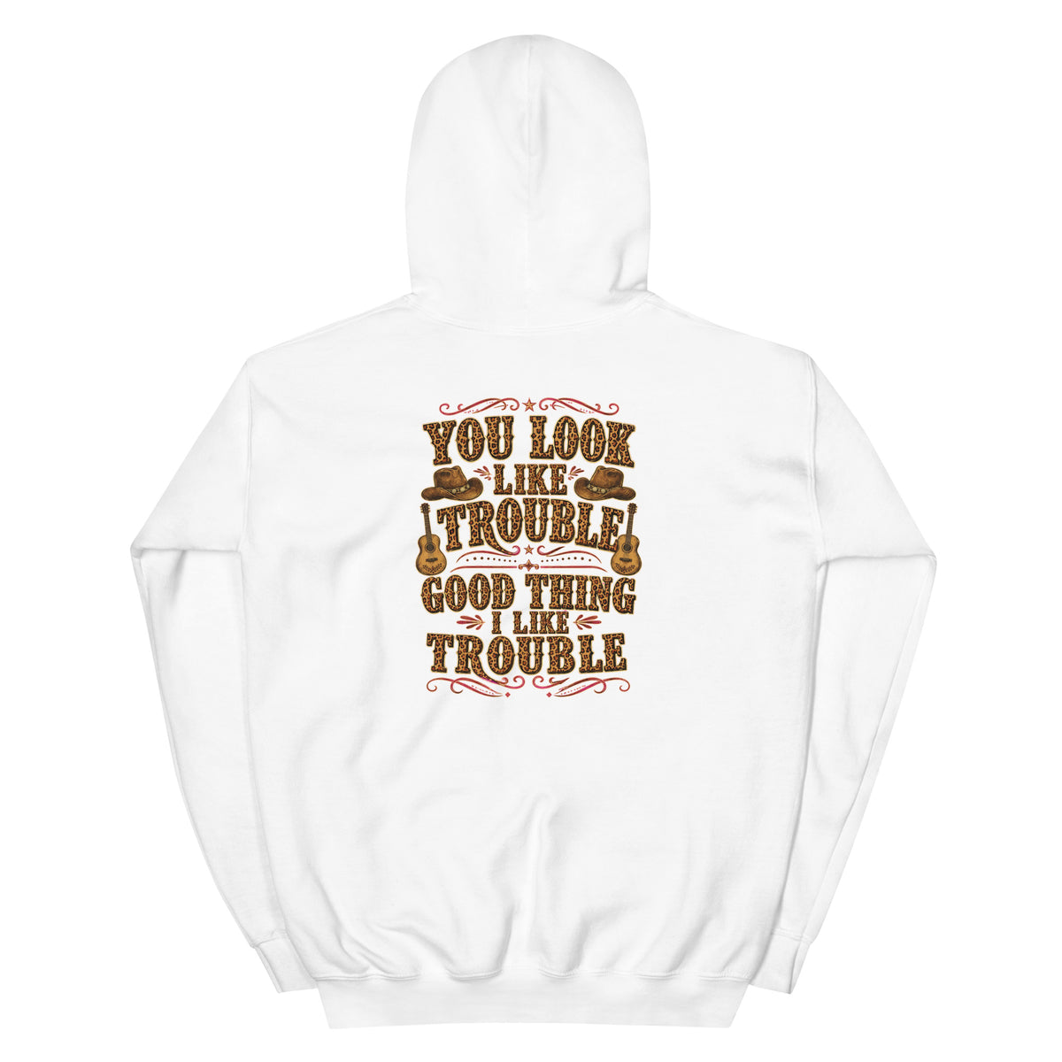 You Look Like Trouble Western Hoodie product view 7