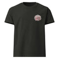 Buckle Bunny Social Club Oversized Western T-Shirt in Washed Black — front chest print mockup
