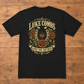 Luke Combs “Love You Anyway” Floral Back-Print T-Shirt flat-lay back view