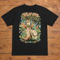 Wildflower Cowgirl Premium DTF T-Shirt flat lay showing large back print