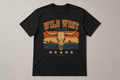 Wild West Open Range Cave Apparel black T-shirt