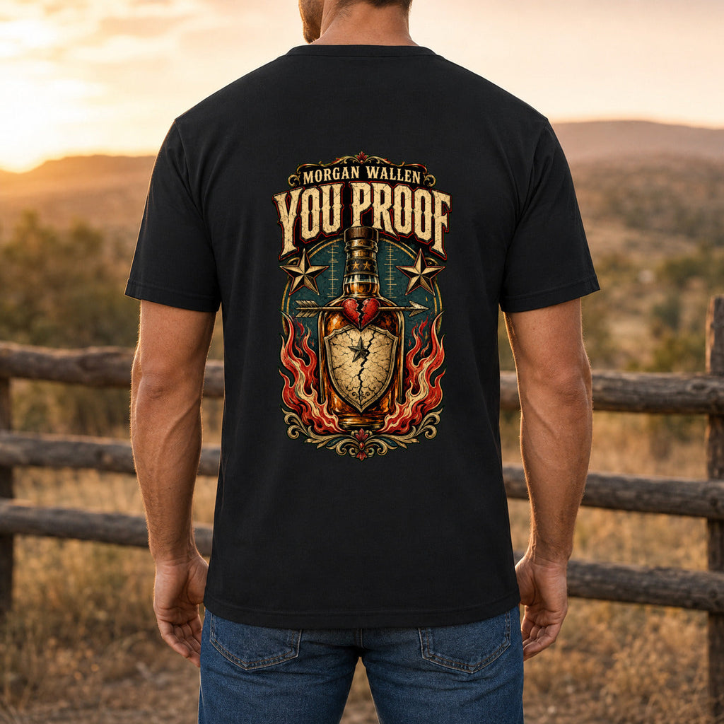 Morgan Wallen You Proof Premium DTF T-Shirt men’s back fit showing DTF print