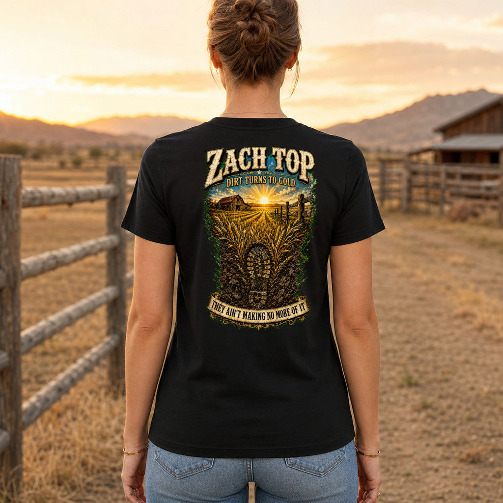Zach Top The Kinda Woman I Like Premium DTF T-Shirt women’s back fit showing centred DTF print